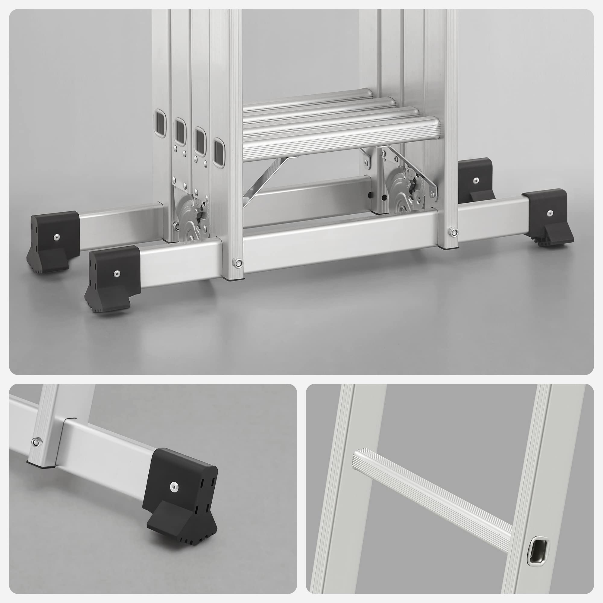Songmics GLT36M scala multifunzione alluminio 12 gradini