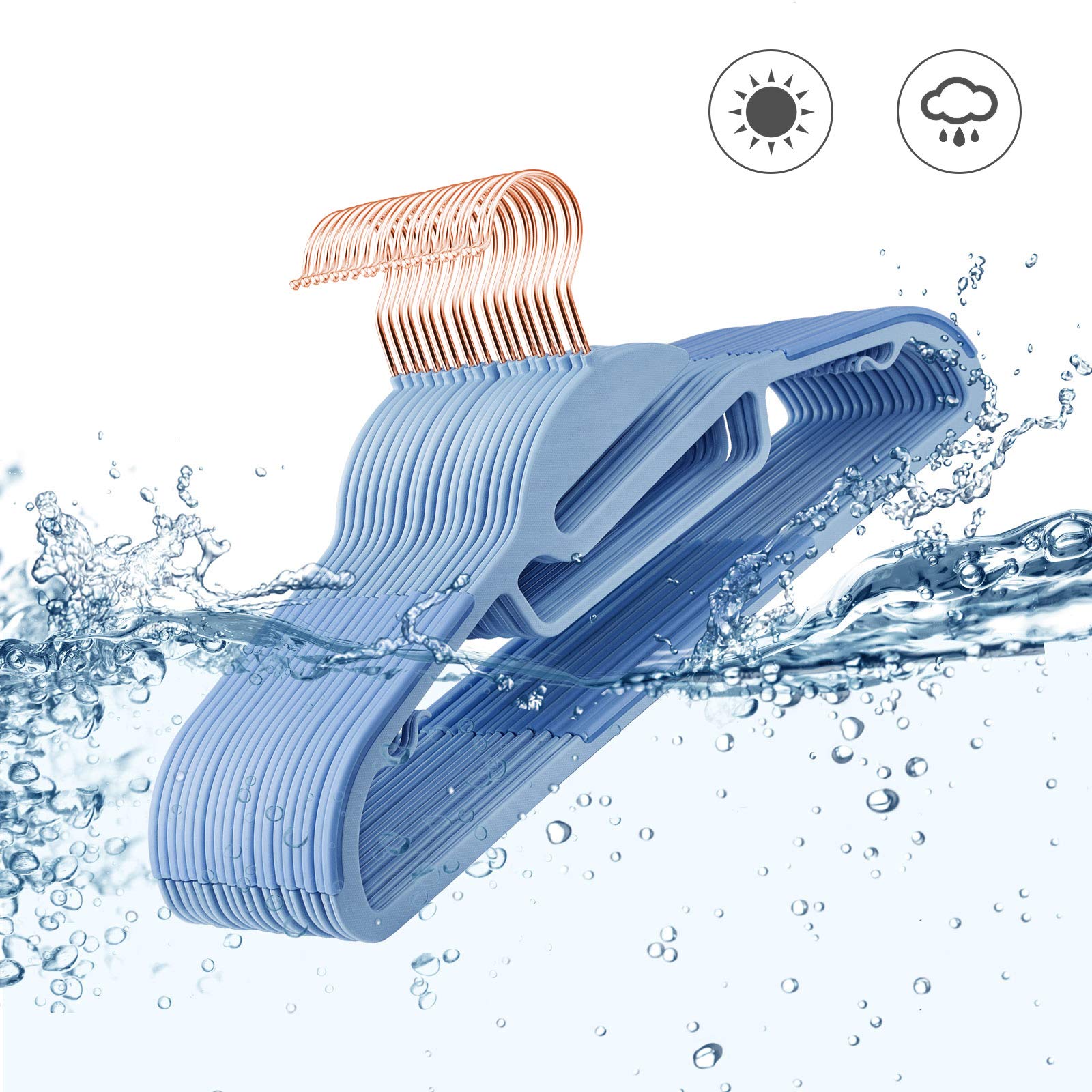 Songmics CRP43IN30 grucce plastica azzurre 30 pezzi salvaspazio