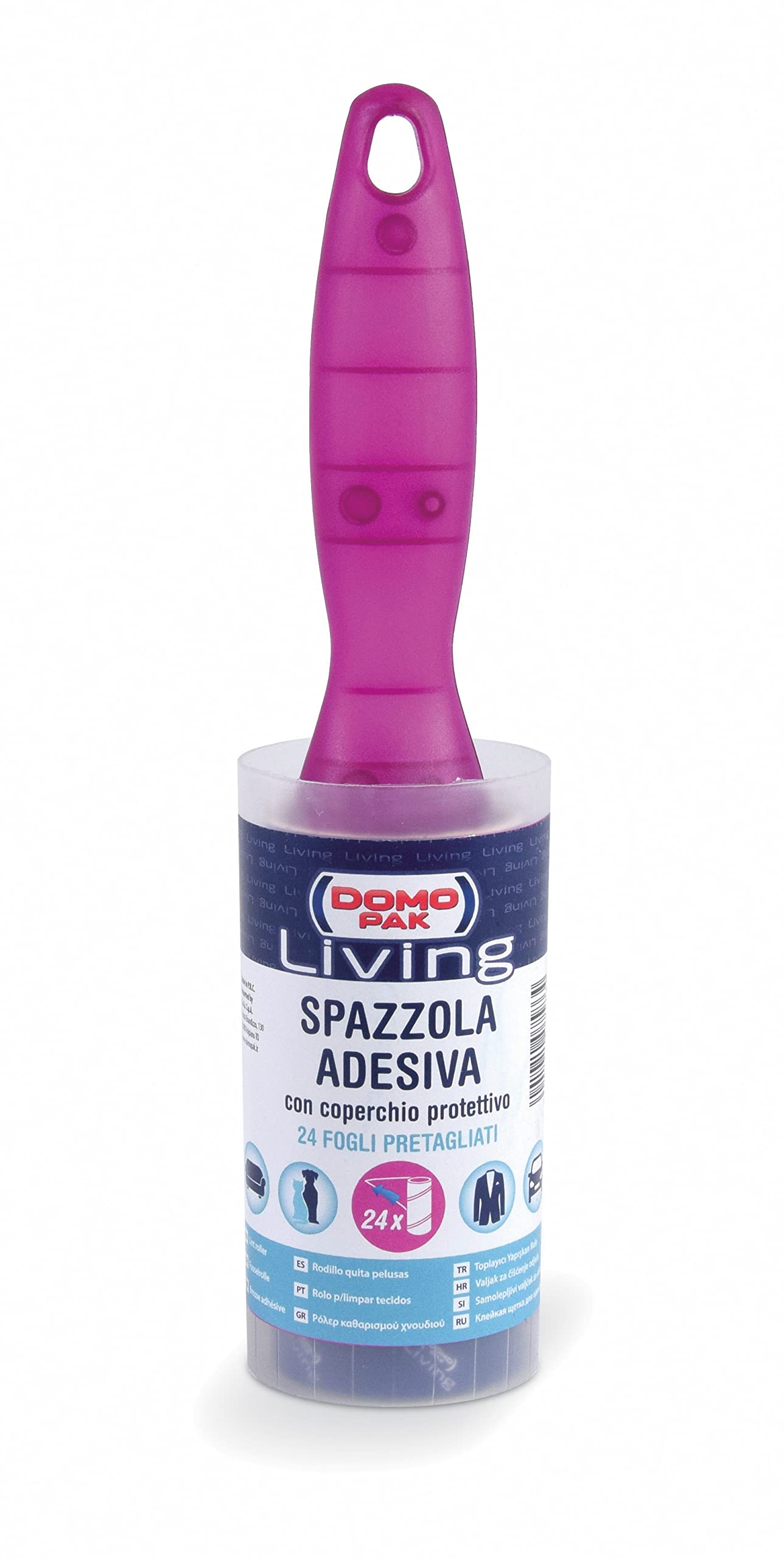 Domo Pak Living Spazzola Adesiva con Coperchio 24 Fogli