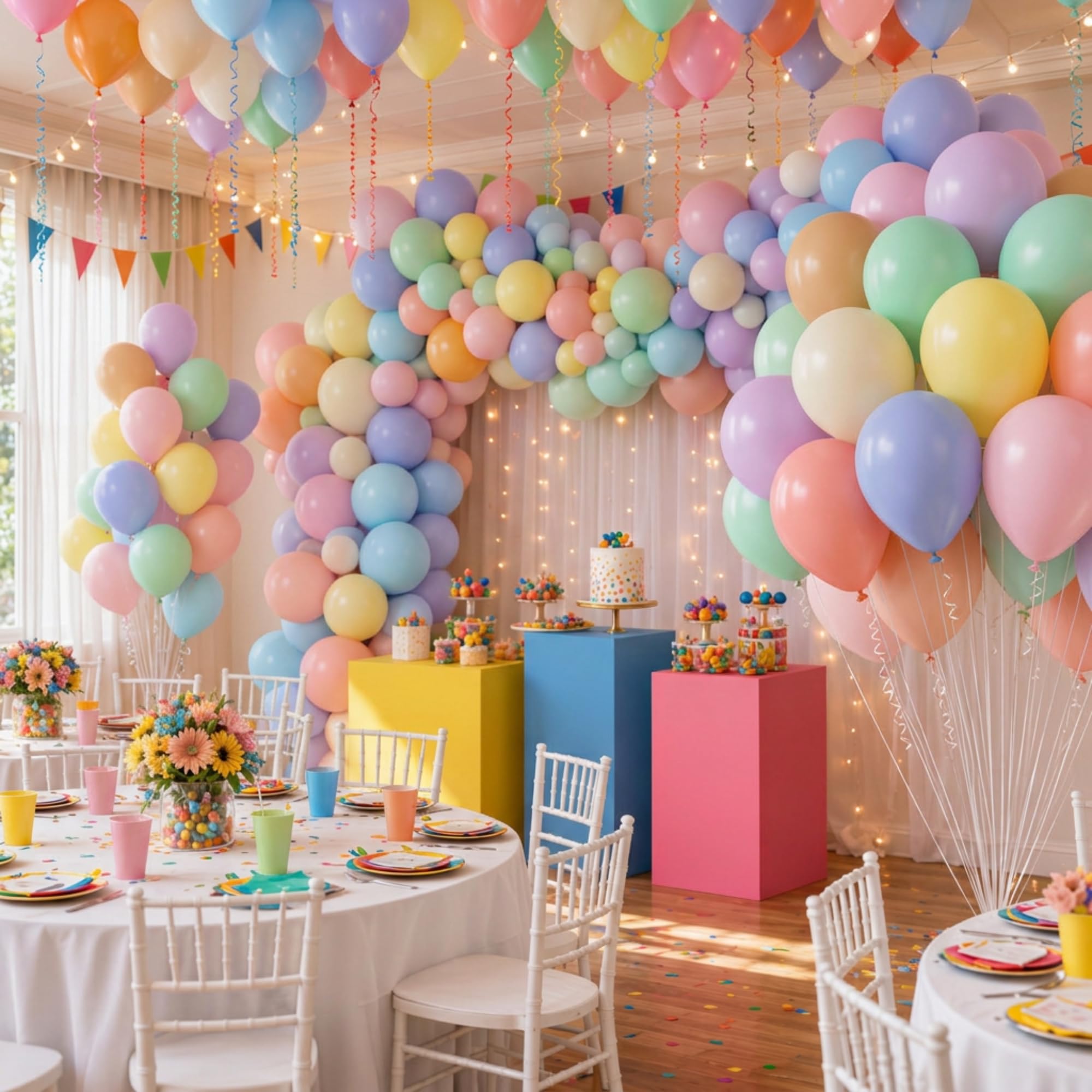Ediesi palloncini pastello multicolore 30 cm 100 pezzi lattice