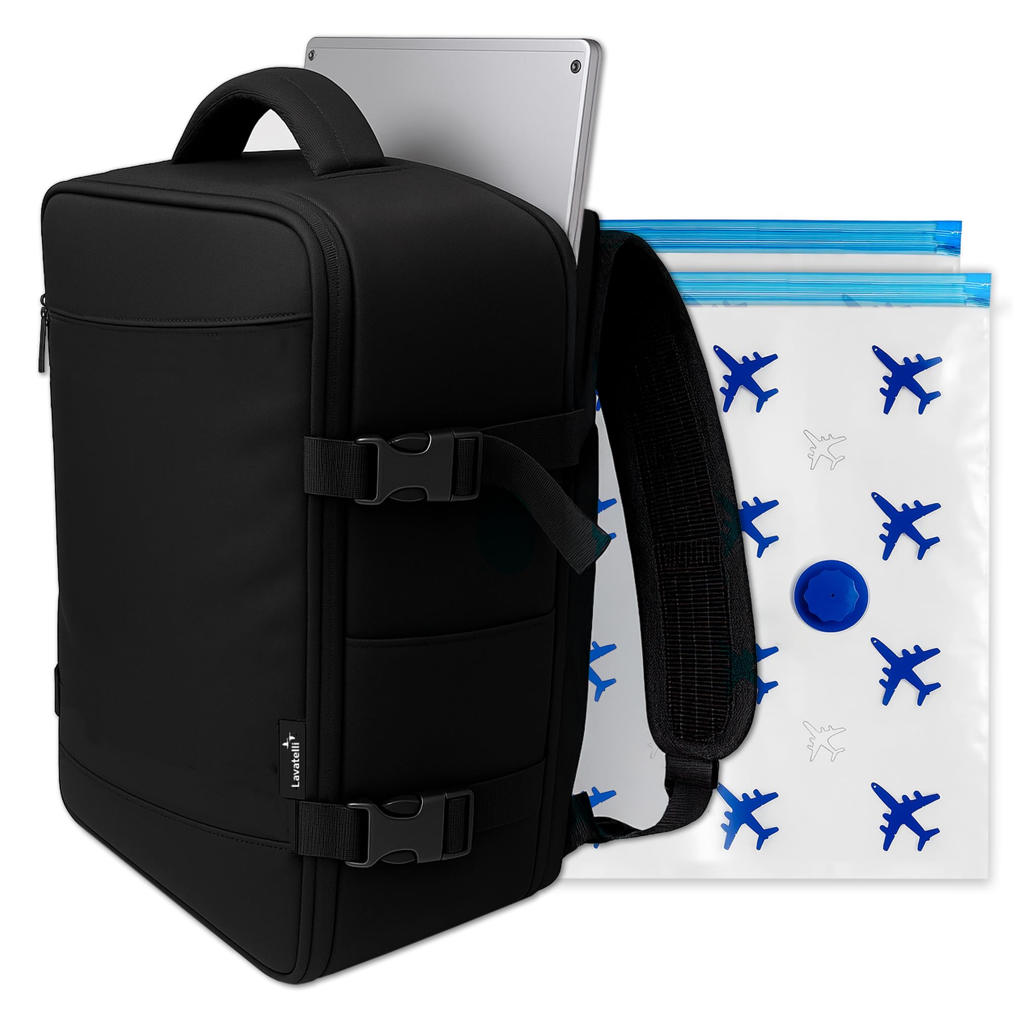 Lavatelli Vac-u-Bag 40x30x20 zaino sottovuoto 24L Ryanair 2 sacchetti