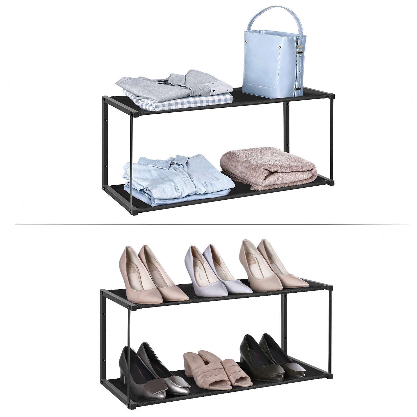 Songmics LSC22BK scarpiera parete 71x28x30 cm 2 pezzi