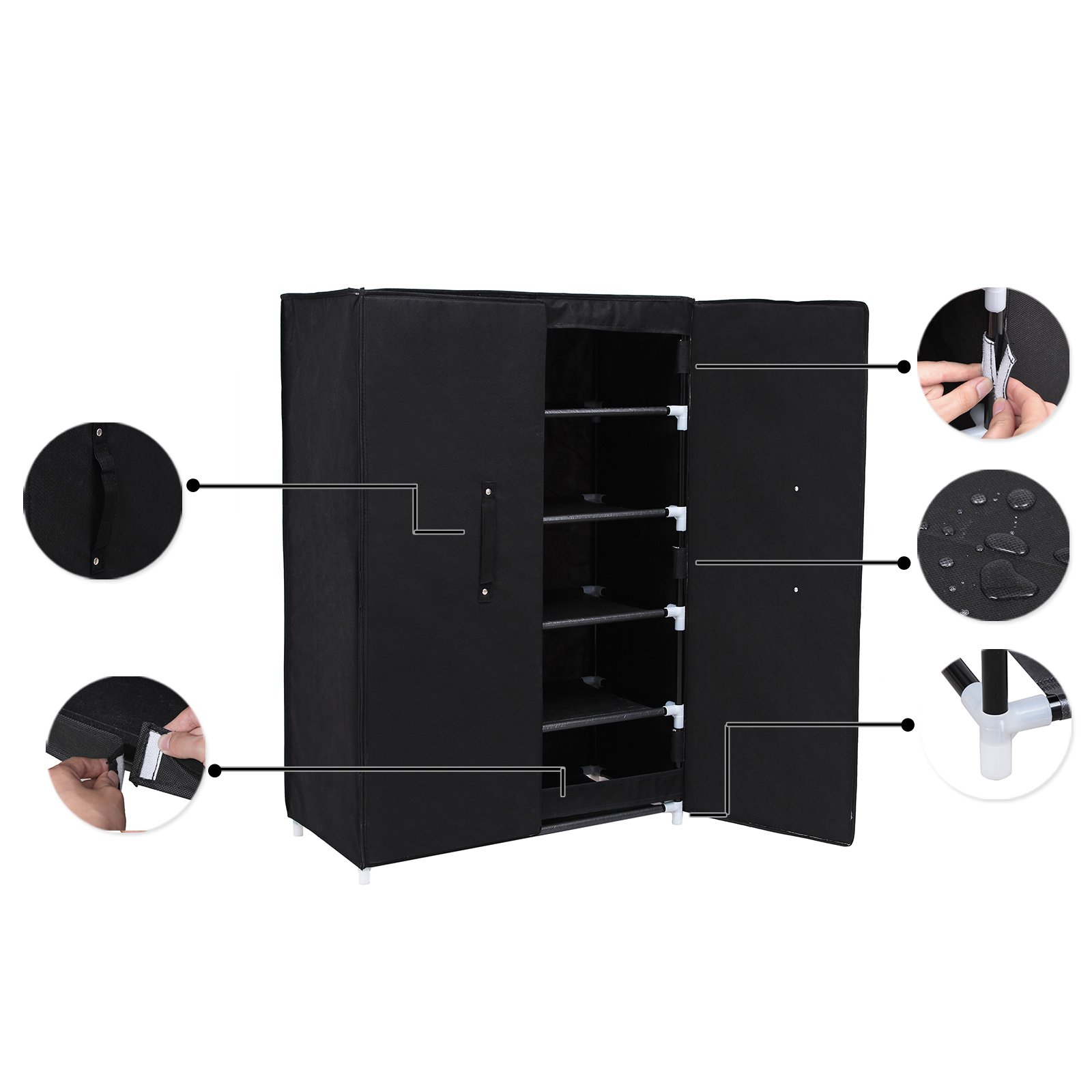 Songmics RXA16H scarpiera guardaroba tessuto antipolvere 61x28x89