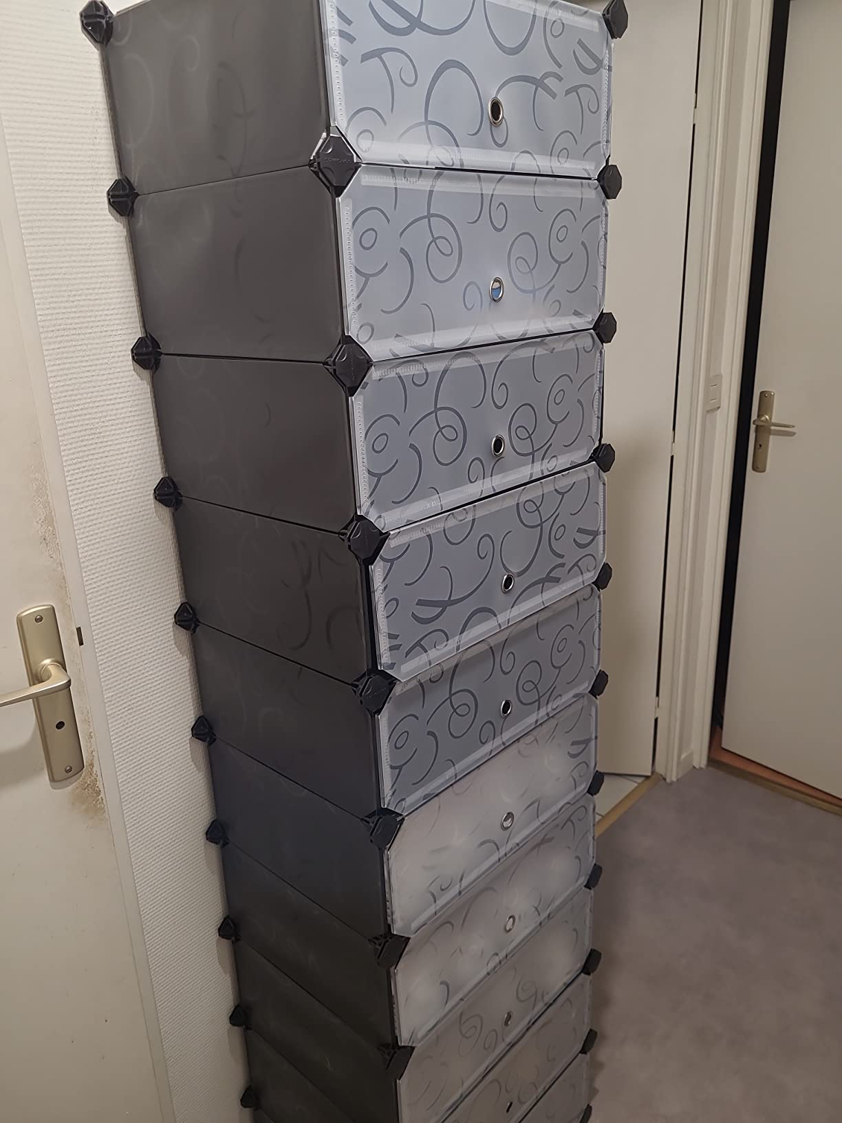 Songmics LPC10W scarpiera 10 scomparti bianca 43x31 singola