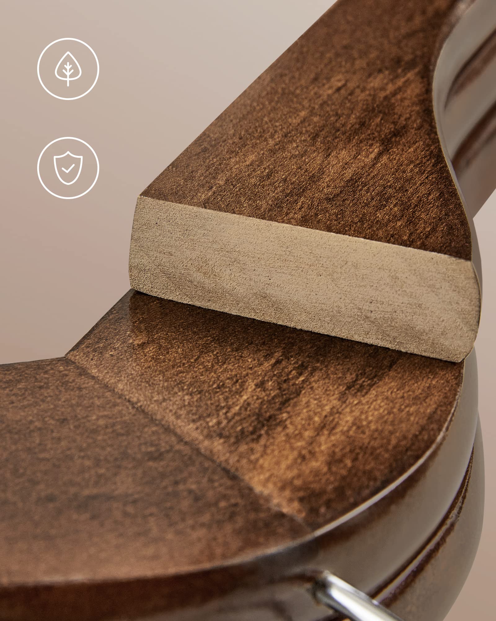 Songmics CRW02V20 grucce legno noce scuro 20 pezzi antiscivolo