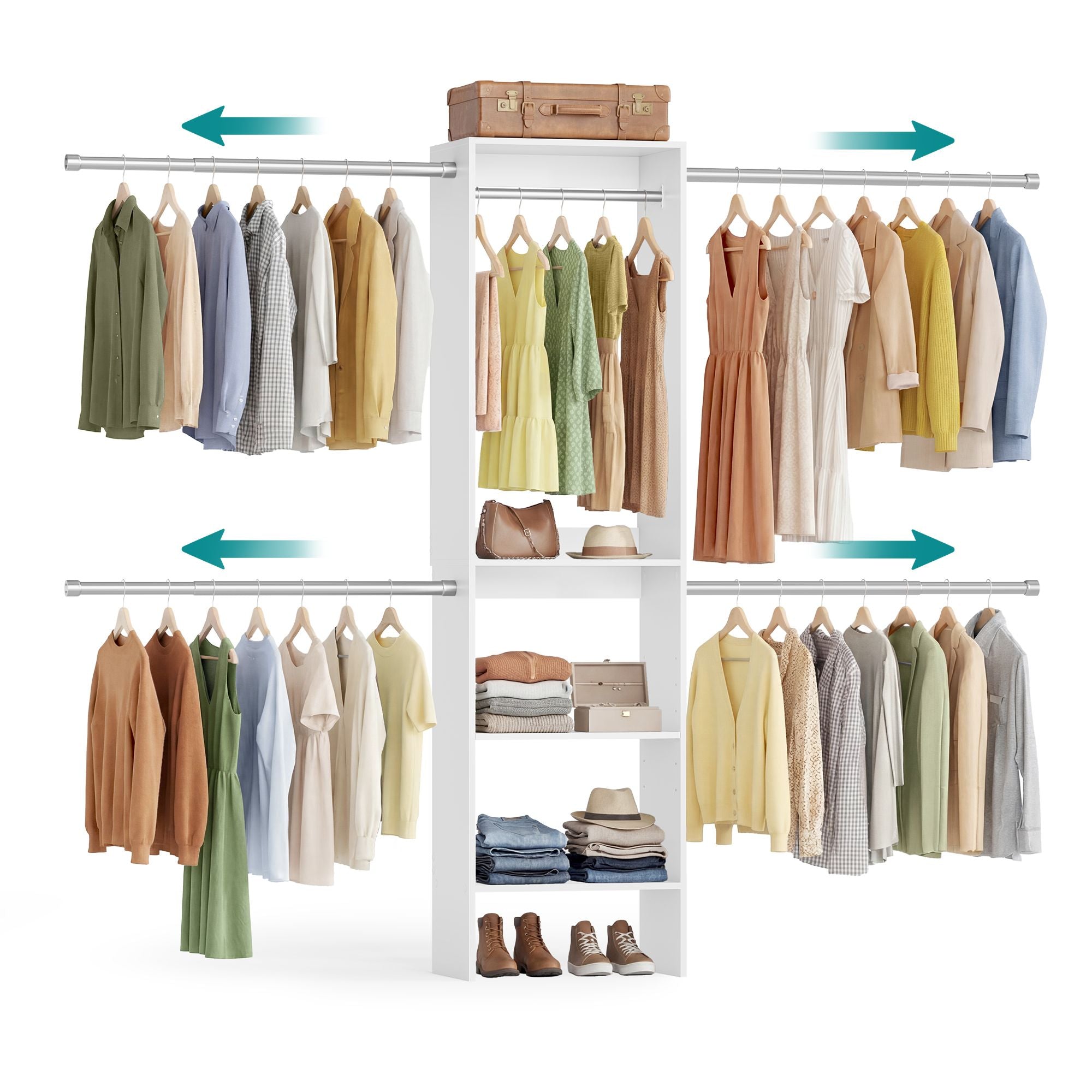 Songmics Closet System guardaroba antipolvere salvaspazio