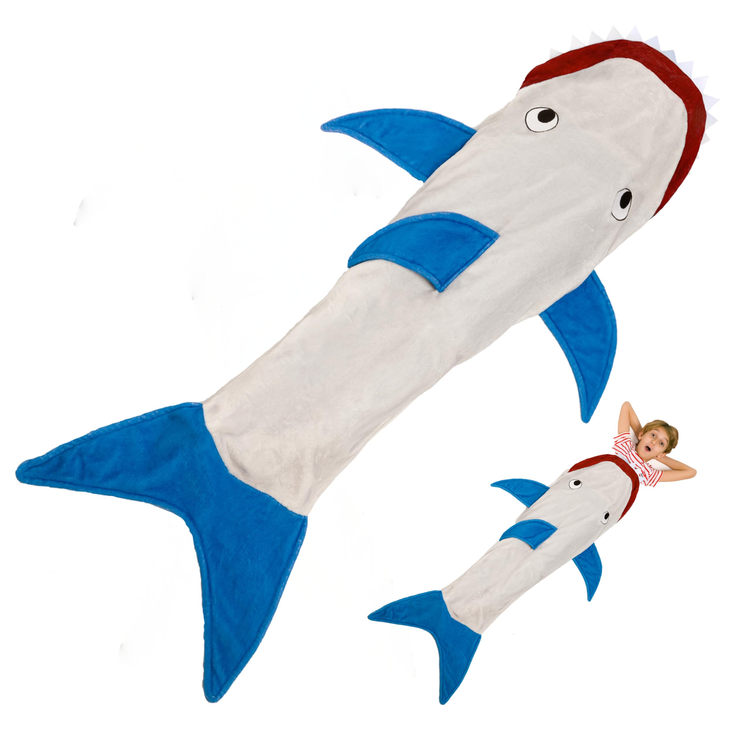 Kanguru Squalo coperta coda bambini 142 cm grigia
