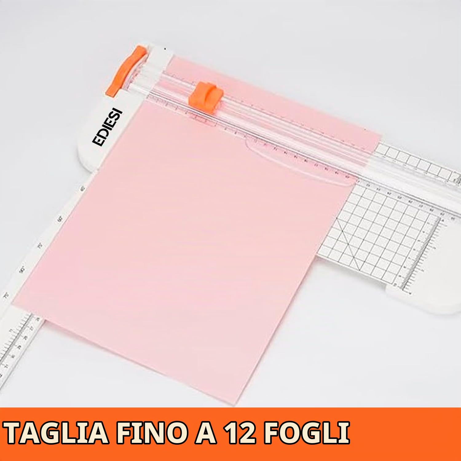 Ediesi Taglierina Carta A4 Bianca con Blocco di Sicurezza