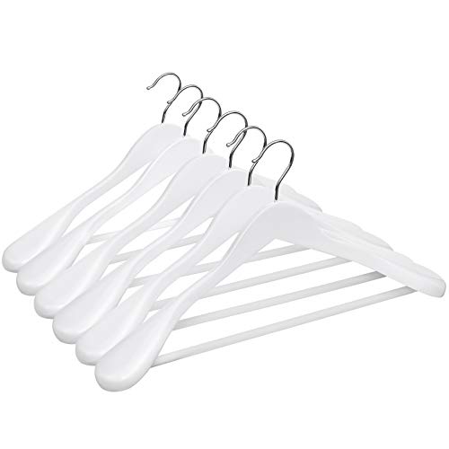 Songmics CRSH06WT Grucce Legno Bianco 6 Pezzi Antiscivolo