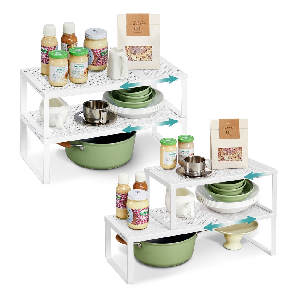 Songmics Mensole Cucina Espandibili Metallo Set 2 Pezzi