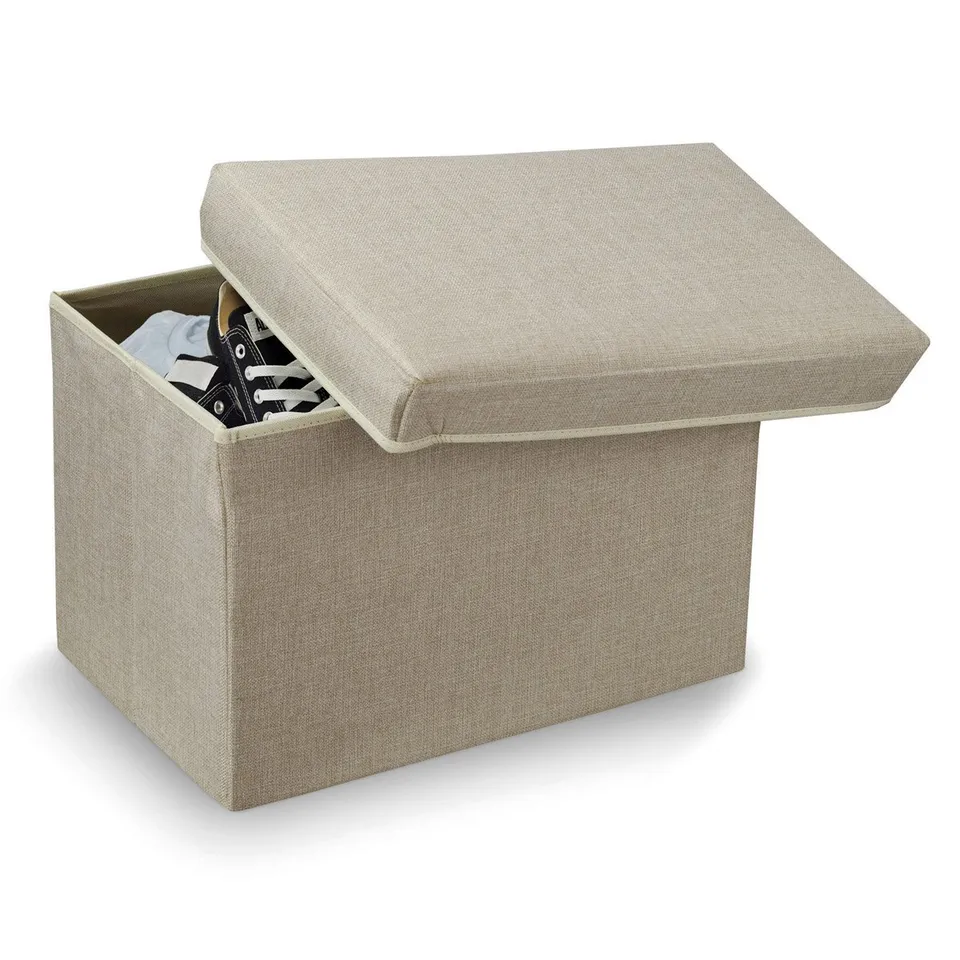 Domo Pak Maison Pouf Contenitore 49x31x31 cm Beige da Armadio