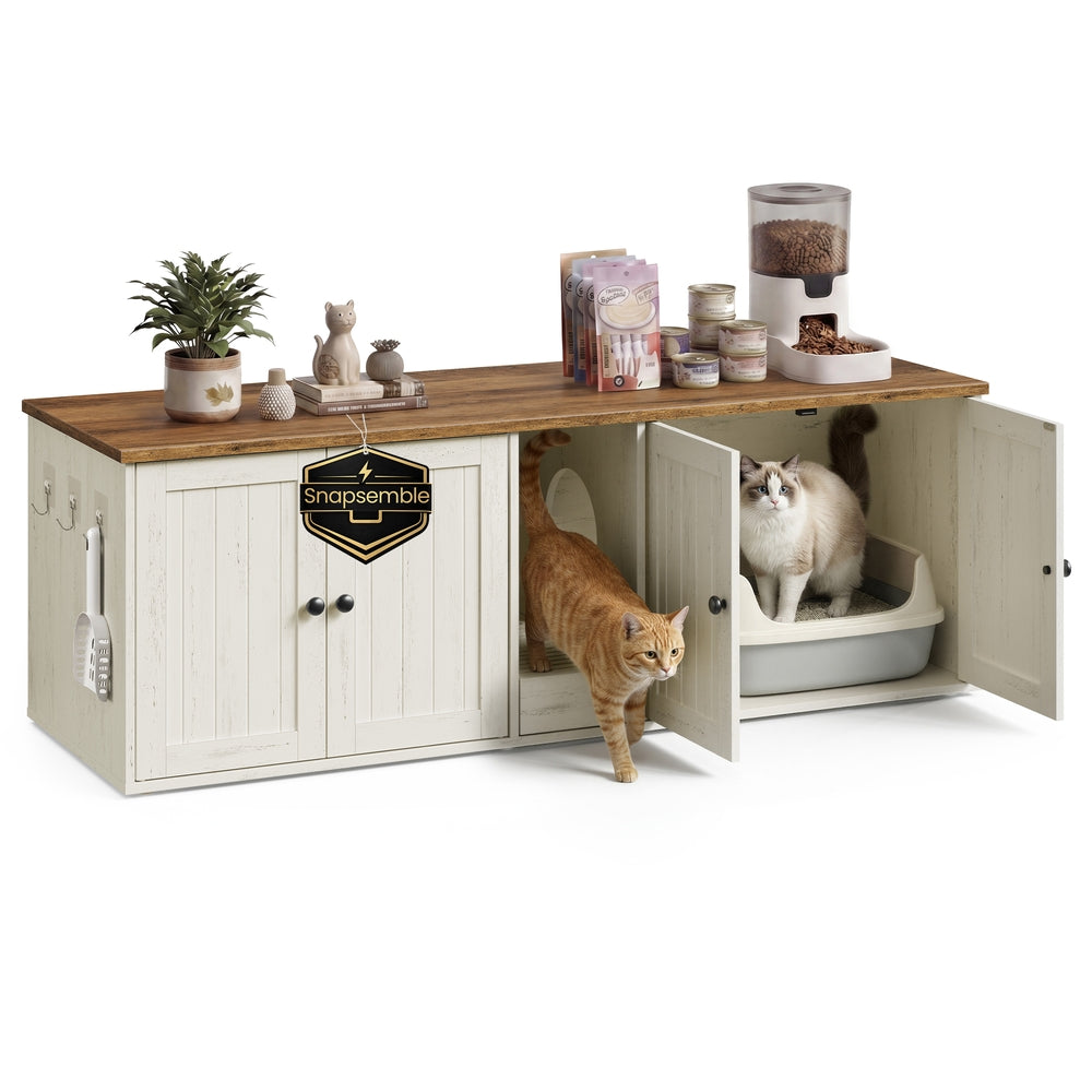 Songmics Home Mobile Lettiera Gatto Greige
