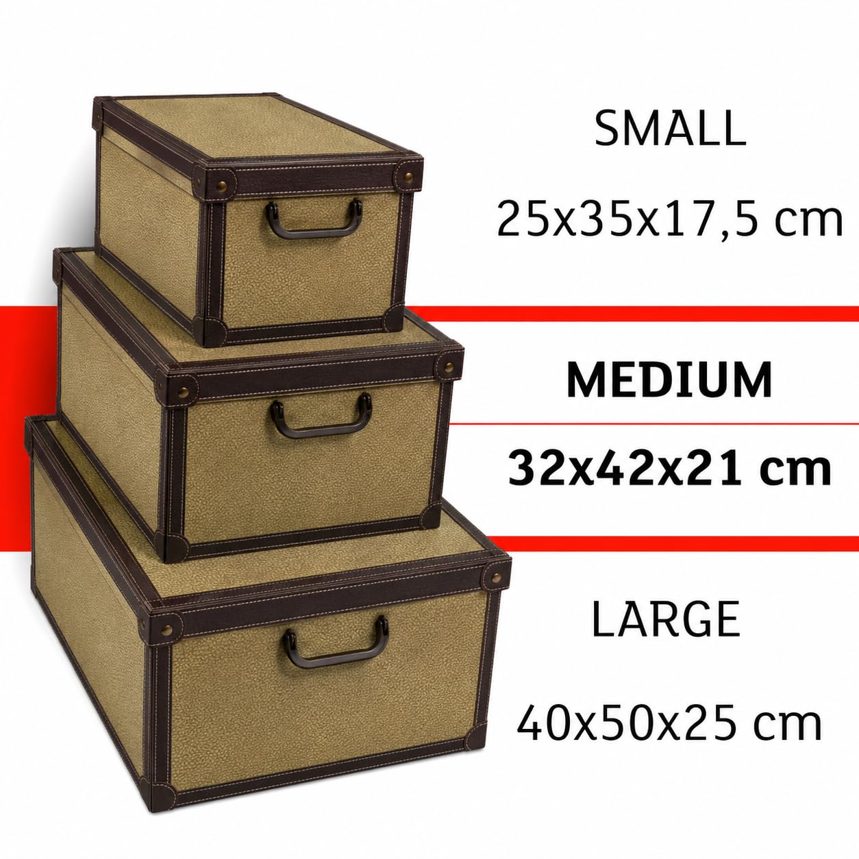Lavatelli Tapirus scatole armadio 32x42x21 set 2 pezzi