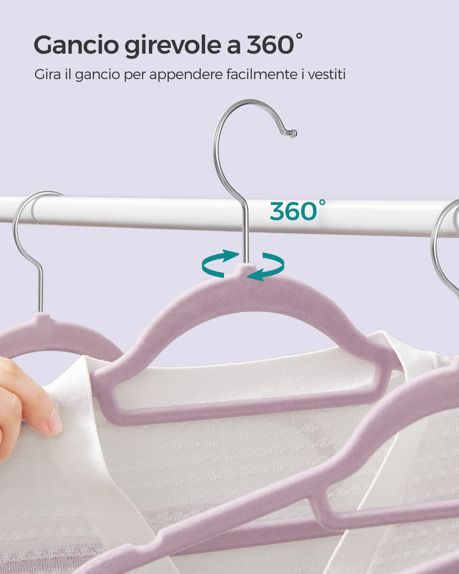 Songmics grucce in velluto antiscivolo 20 pezzi