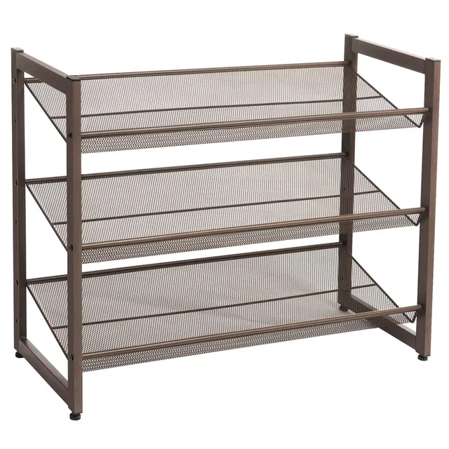 Songmics LMR003K01 Scarpiera Metallo 3 Ripiani Bronzo 74 cm