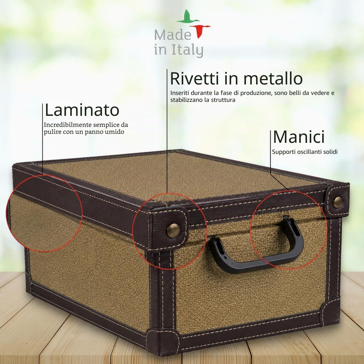 Lavatelli Tapirus Scatole Armadio 35x25x17,5 Set 4 Cartone