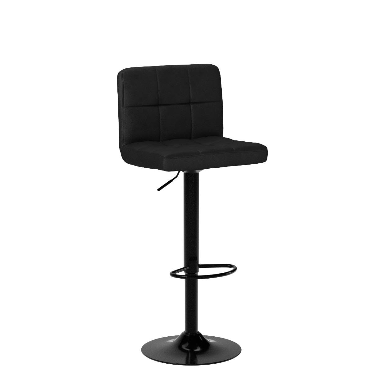 Songmics LJB014B01 sgabelli bar velluto neri set 2 regolabili