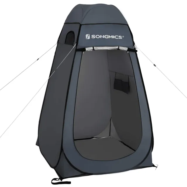 Songmics GPT01GY Tenda Doccia Pop-Up Grigio Blu 120x120