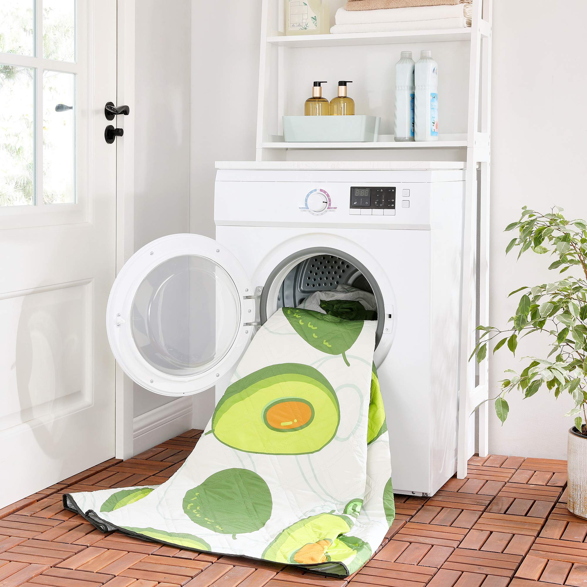 Songmics GCM087C03 coperta picnic 200x200 cm motivo avocado
