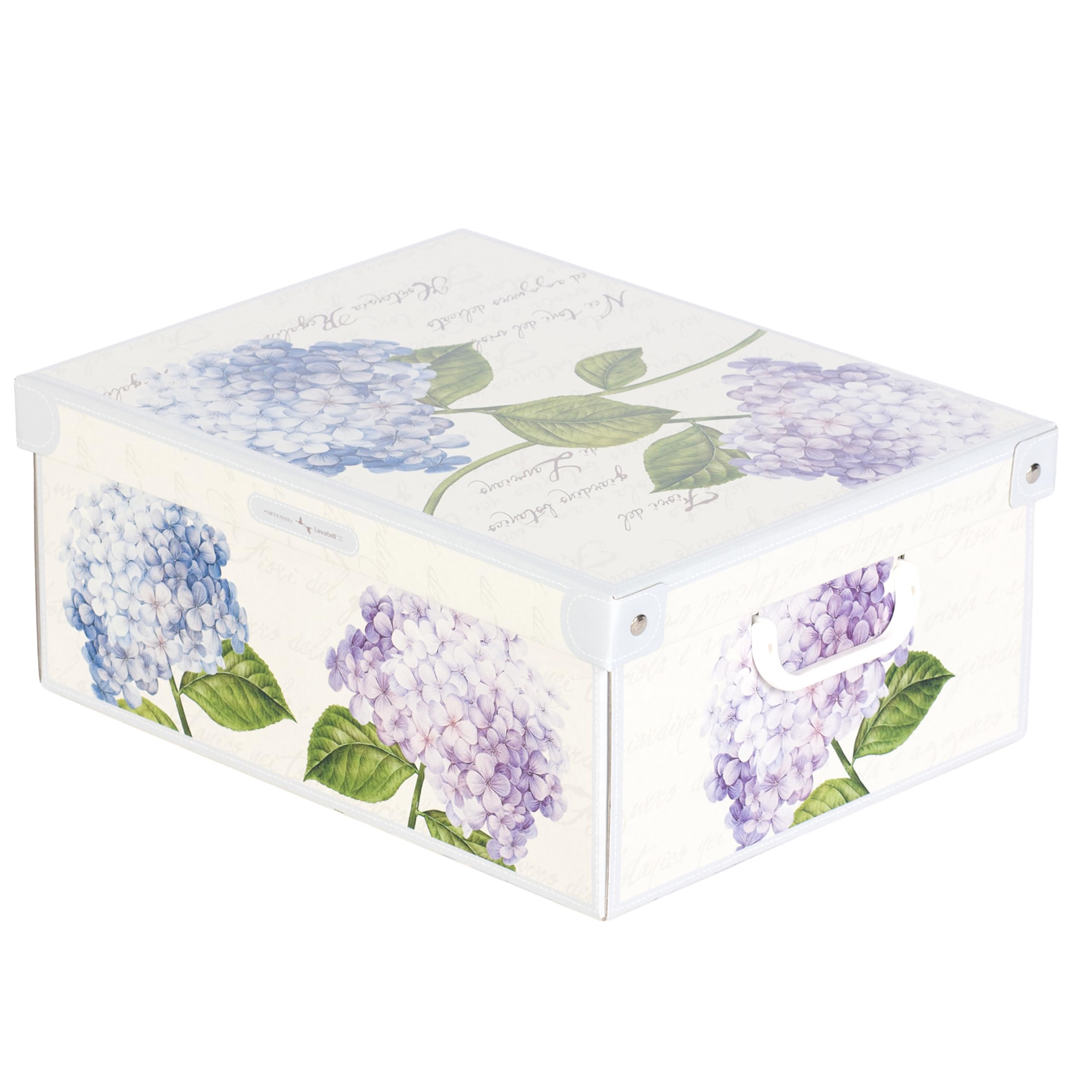 Lavatelli Scatola Cartone Media Fiori Ortensie 32x42x17,5 cm
