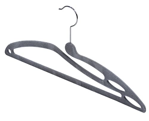 Domopak set 3 appendiabiti t-shirt antiscivolo grigi 41,5 cm