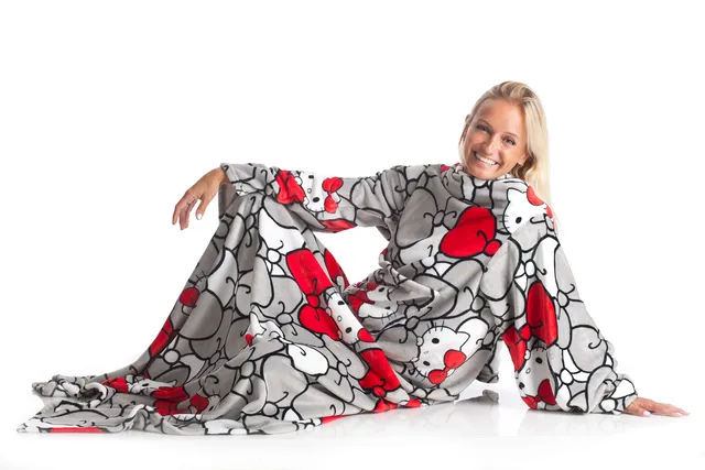 Kanguru coperta con maniche Hello Kitty pile 140x180 cm