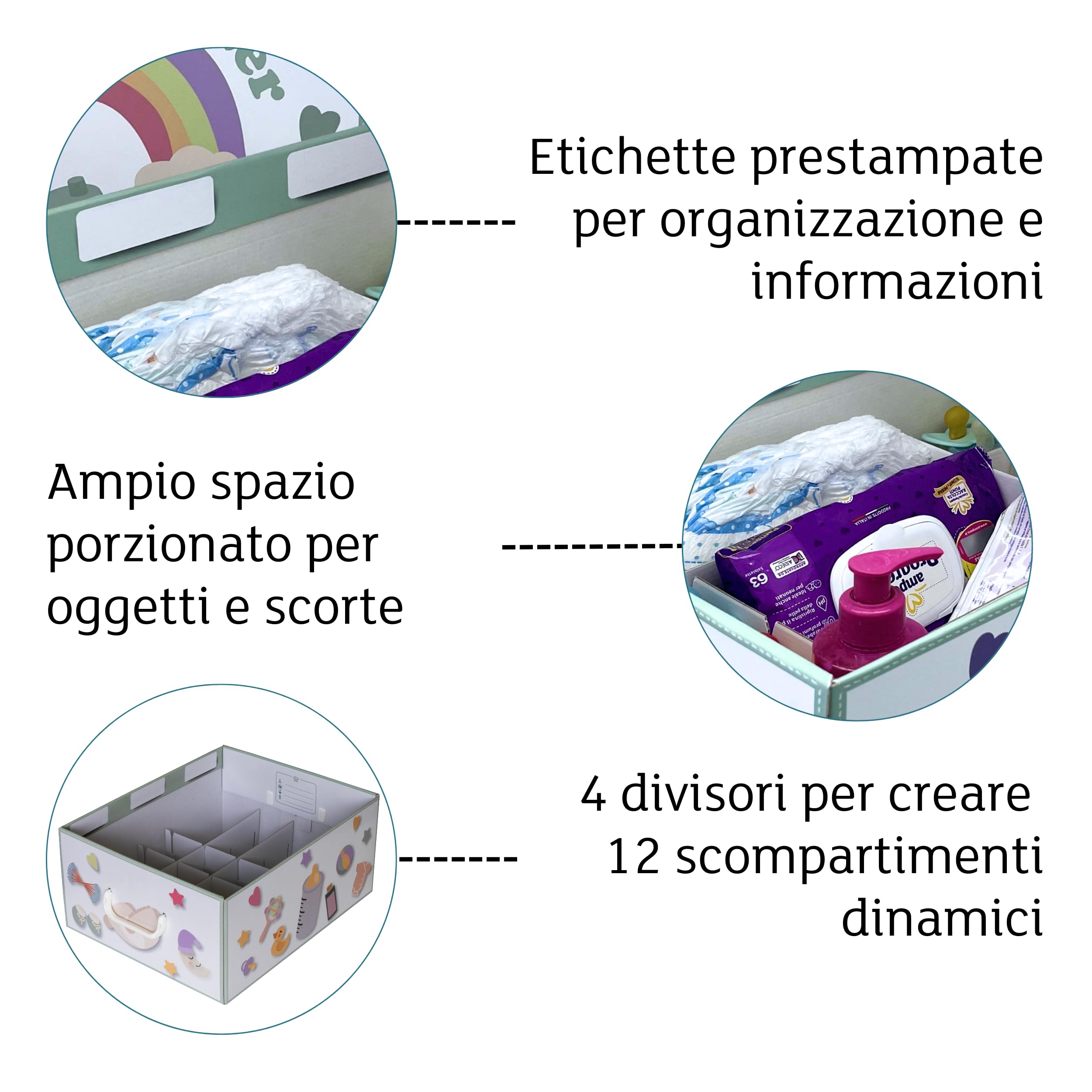 Lavatelli Baby Organizer Scatola Cartone 32x42 cm Neonati