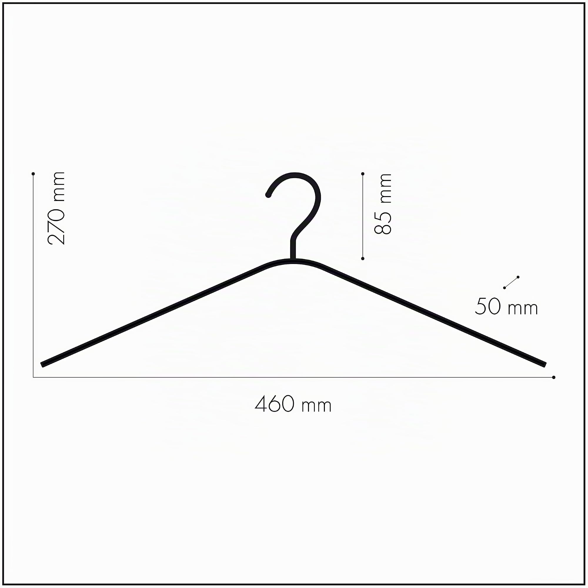 Mainetti Linea Legno gruccia cappotti 46cm noce 5 pezzi