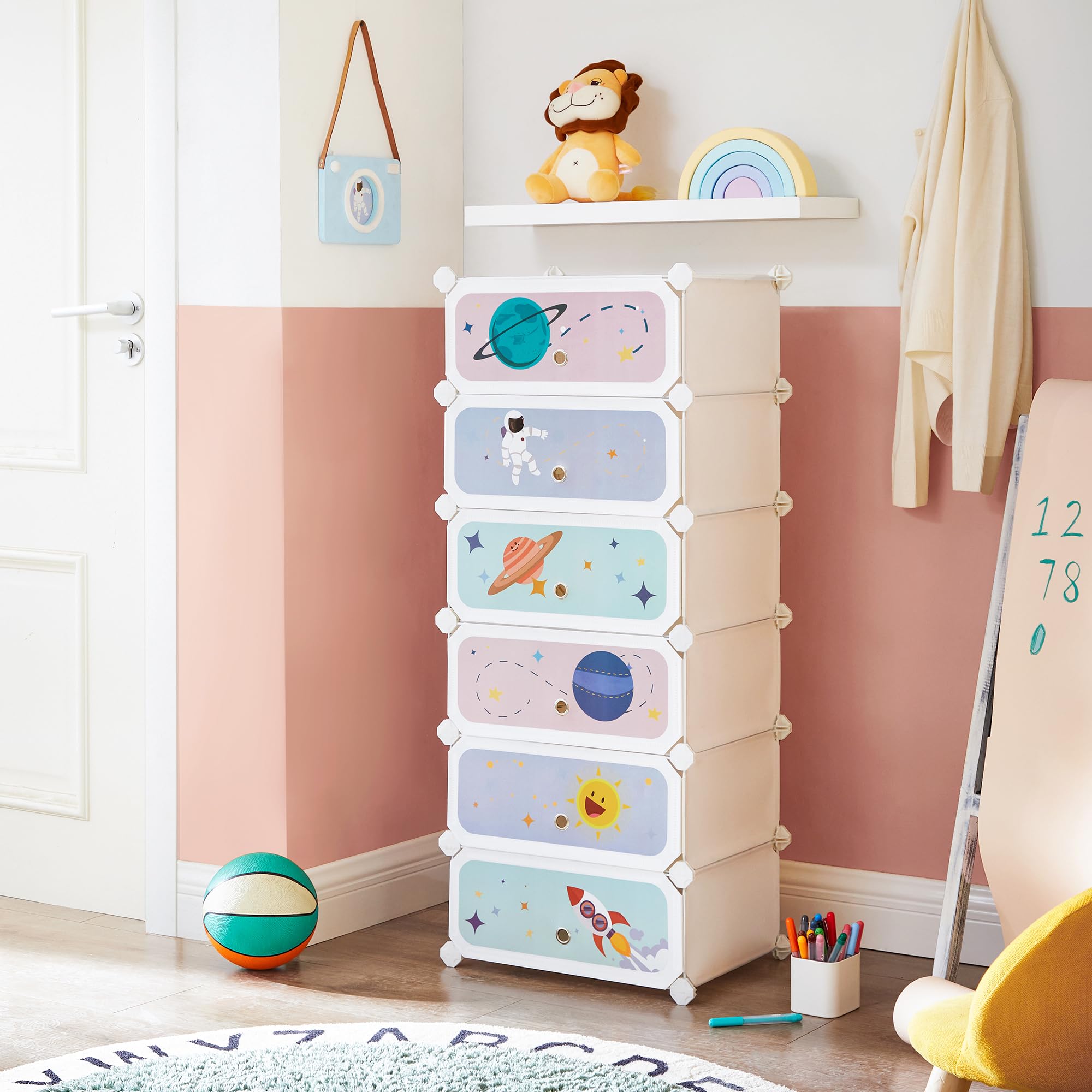 Songmics LPC904W01 Scarpiera Bambini Bianco 6 Scomparti