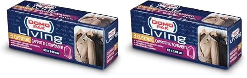 Domo Pak copriabiti antipolvere 65x140 3 pezzi lavanda