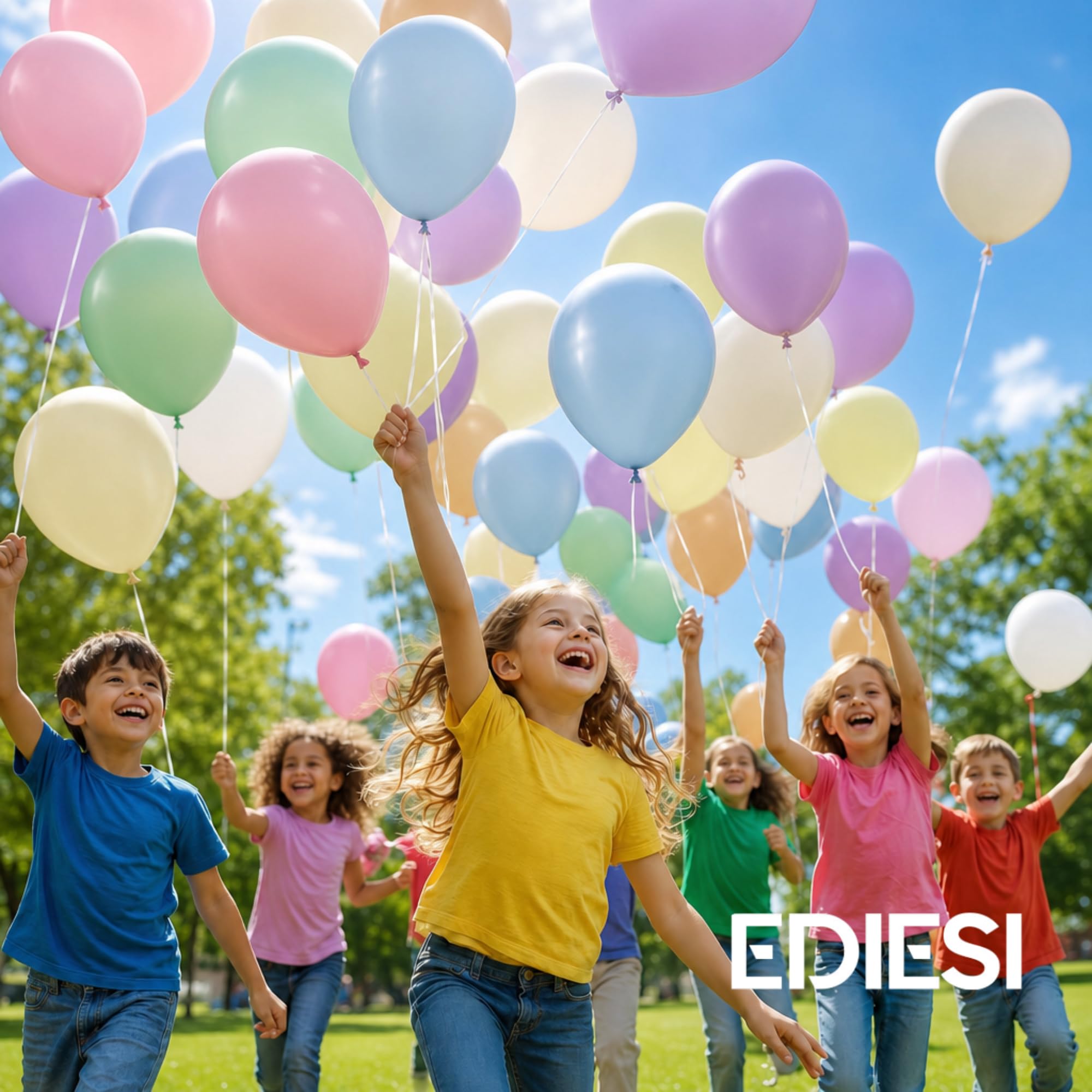 Ediesi palloncini pastello multicolore 30 cm 100 pezzi lattice
