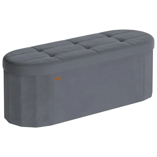 SONGMICS LSF297GN01 Pouf Contenitore Grigio Ardesia 110 L