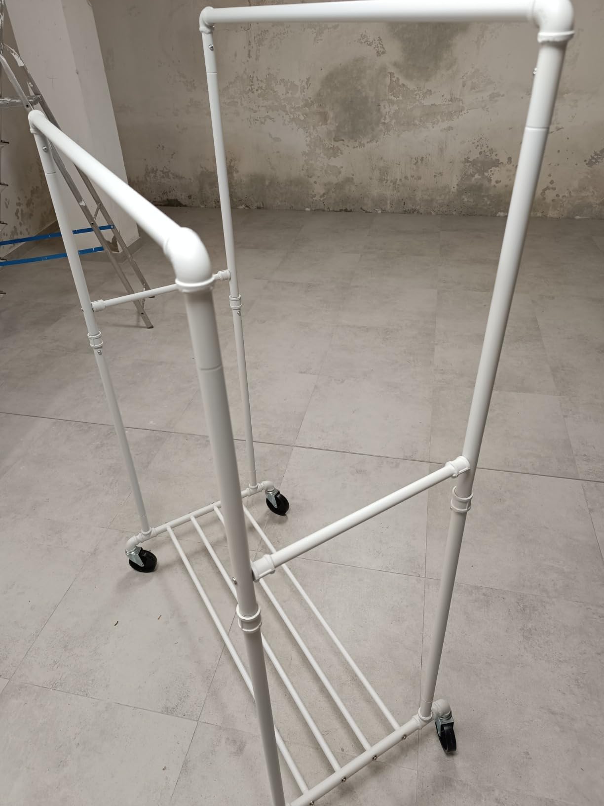 Songmics HSR60B stand appendiabiti doppia barra nero 110 kg