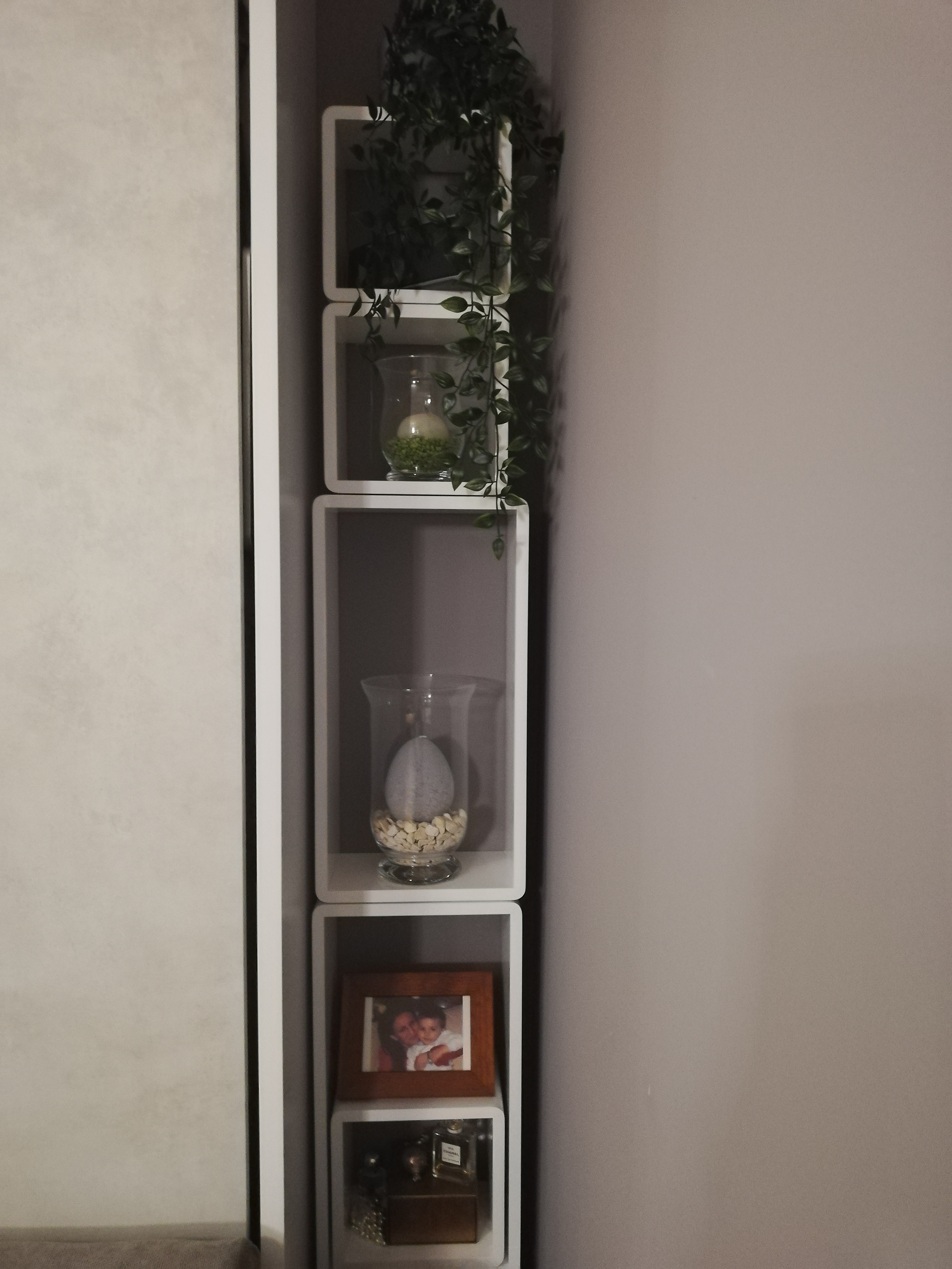 Songmics LWS50WT set 3 mensole muro cubo bianche 50/22 cm