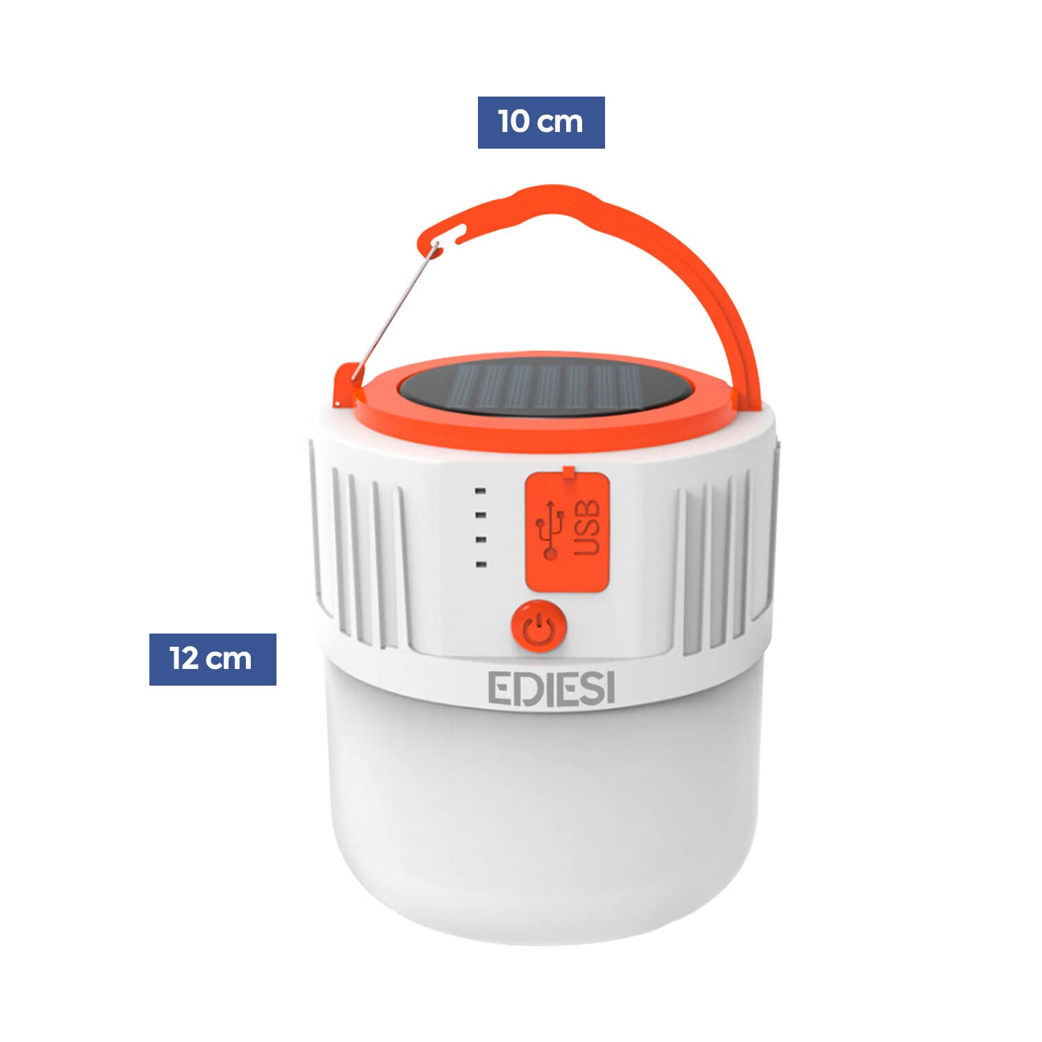 Ediesi lampada campeggio LED solare USB 42 LED ricaricabile