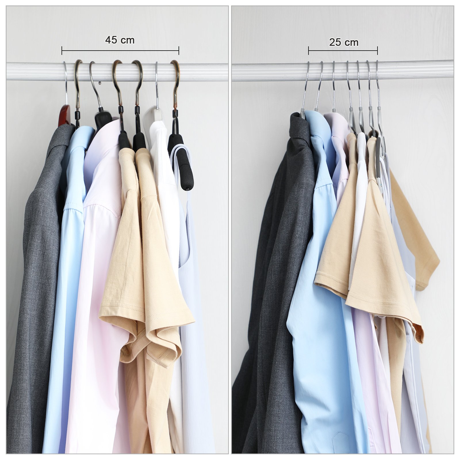 Songmics CRP41G-100 Grucce Plastica 100 Pezzi Grigio Scuro Antiscivolo