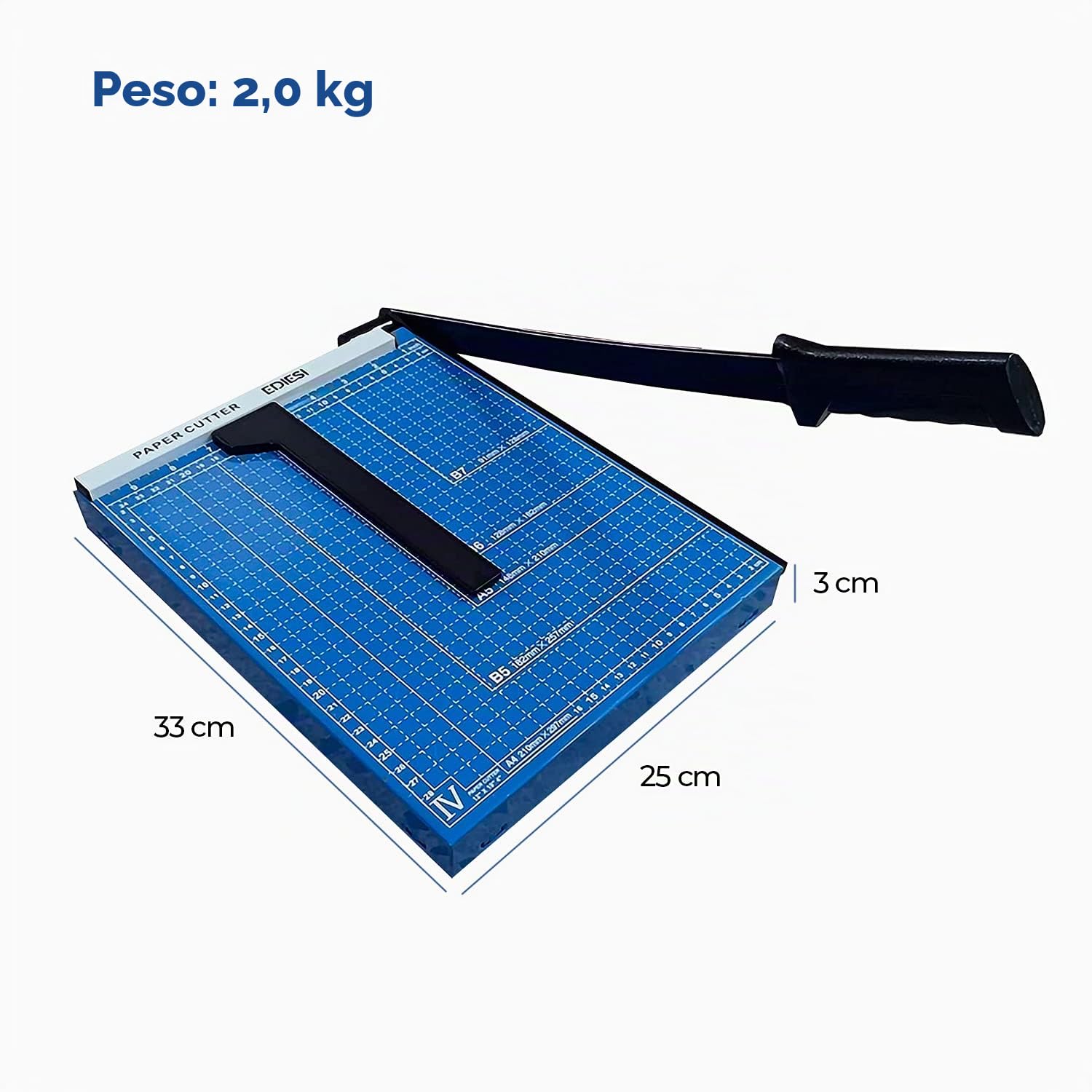 Ediesi Taglierina Carta A4 Professionale Blu 12 Fogli