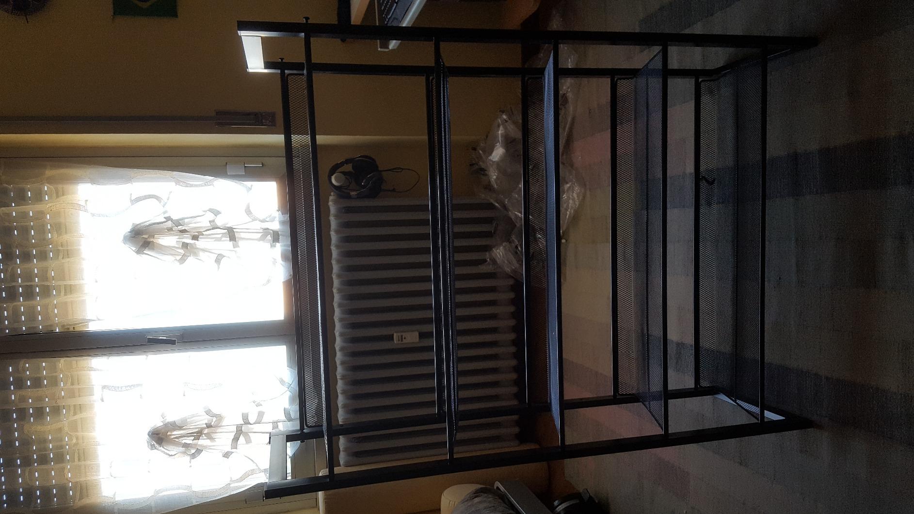 Songmics LMR005B scarpiera 5 ripiani nera rete metallo 20 paia