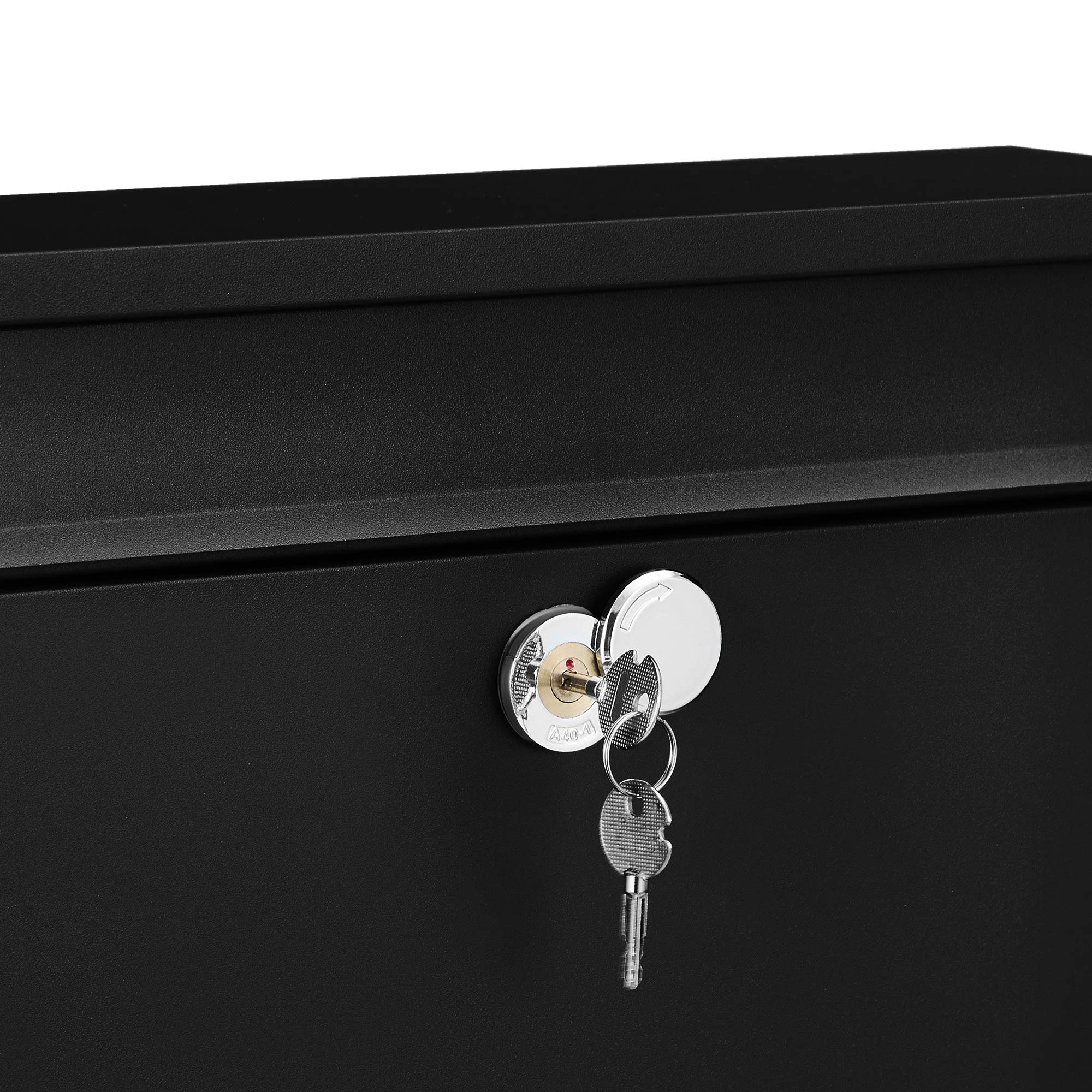 SONGMICS GMB010B01 Cassetta Postale Nera con Serratura