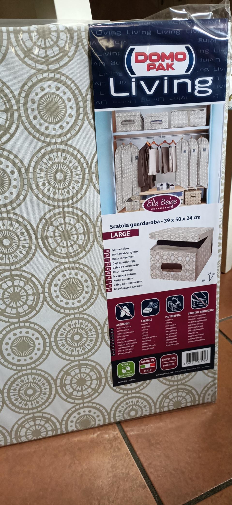 Domopak Ella 916023 Scatola Armadio Beige 39x50x24 Vinile