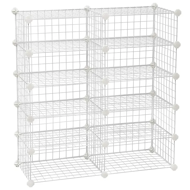 Songmics LPI25W scarpiera modulare bianca a cubi 83x31x88 cm