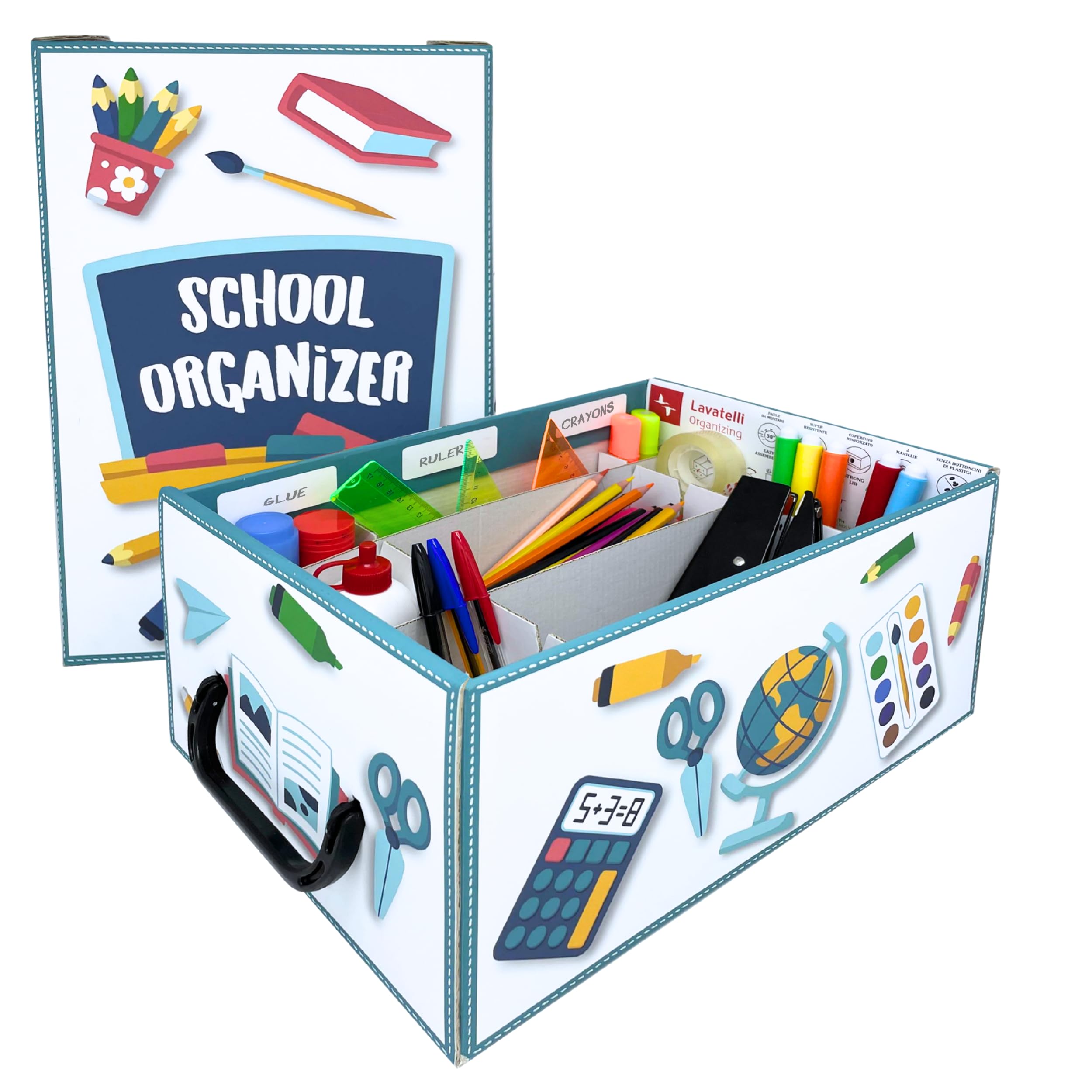 Lavatelli Back to School Organizer Scuola 32x22,5x15 cm A4