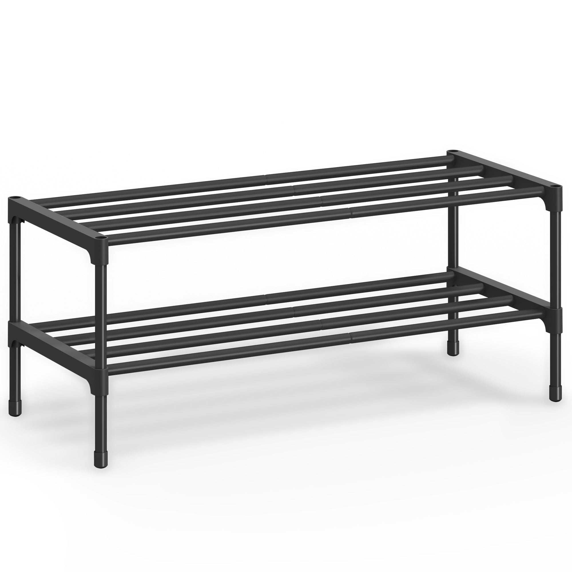 Songmics ULSA113BH01 Scarpiera metallo nero 3 ripiani
