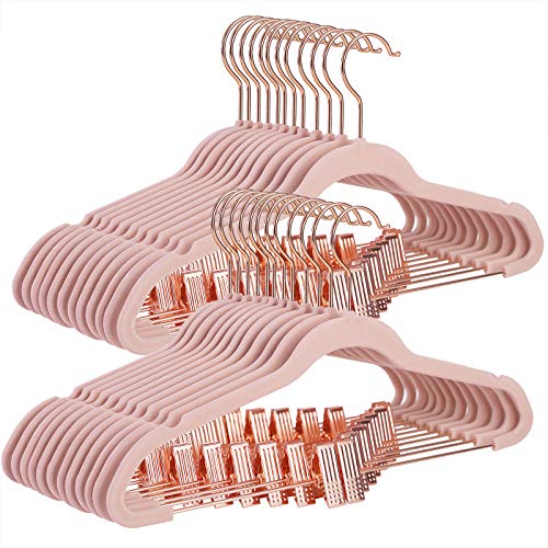 Songmics CRF14PK24 Set 24 Grucce Pantaloni Velluto Rosa