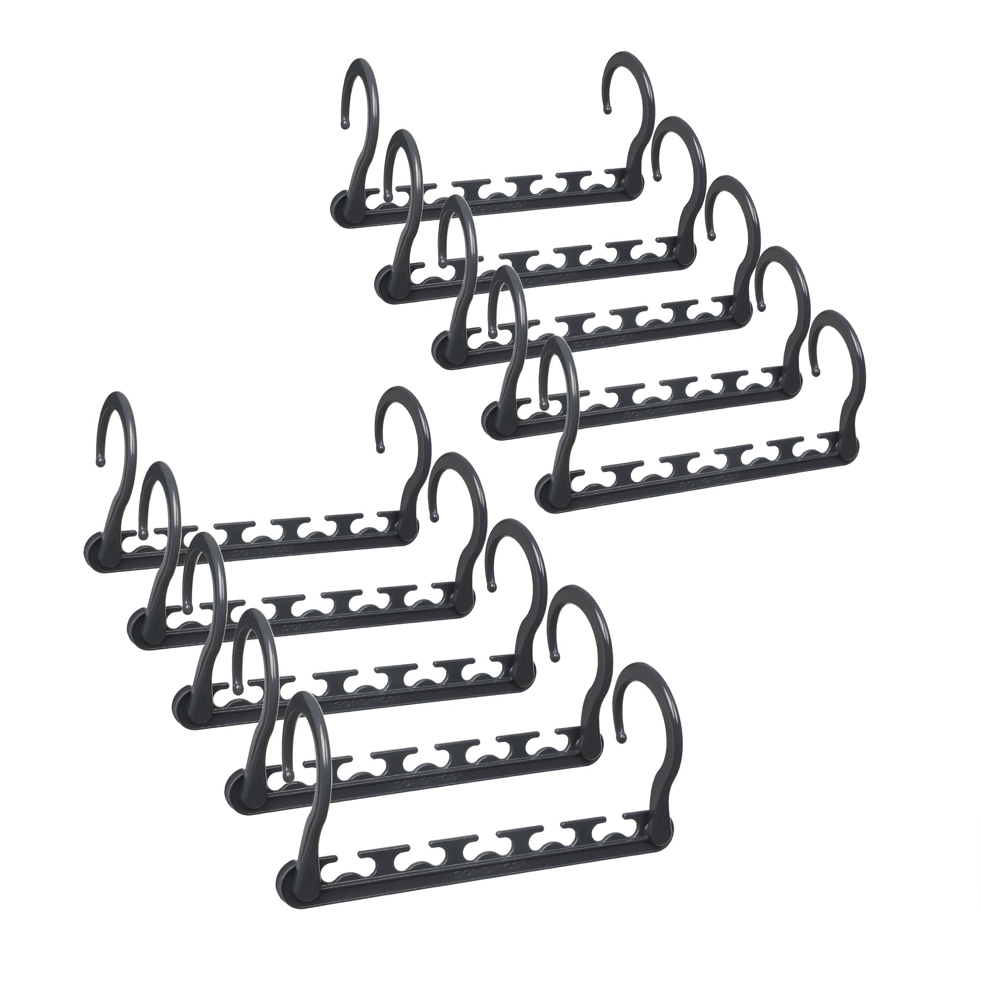 Songmics CRP23G-10 ganci appendiabiti 10 pezzi grigi 15 kg