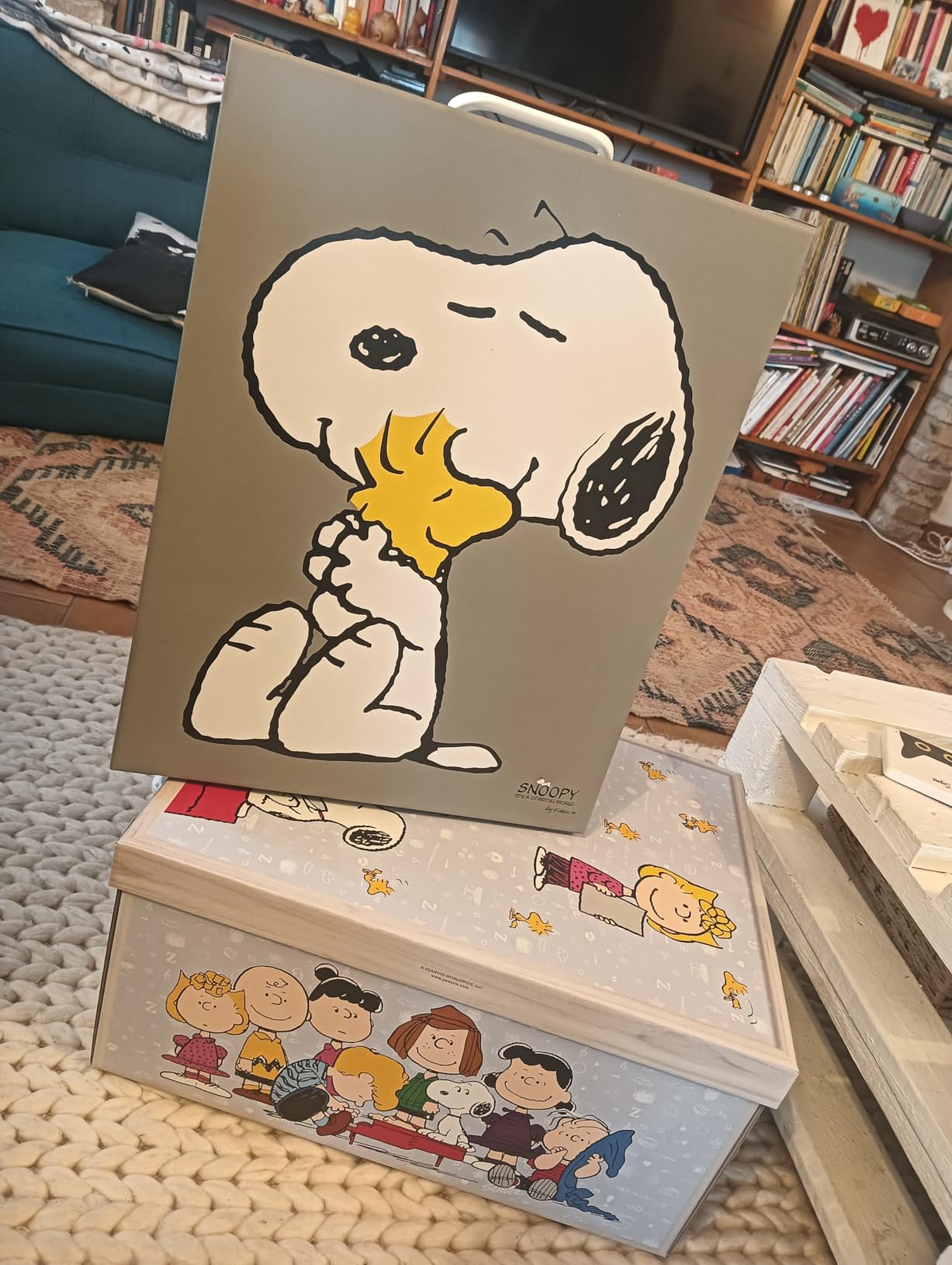 Lavatelli Snoopy Mix scatole armadio cartone 49x40x24 cm 2 pezzi