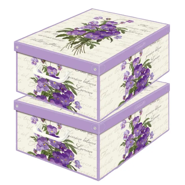 Lavatelli Violetta Set 2 Scatole Armadio 32x42x17,5 cm Profumate