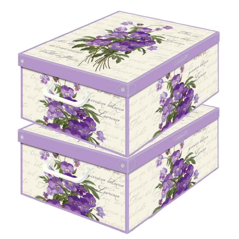 Lavatelli Violetta Set 2 Scatole Armadio 32x42x17,5 cm Profumate