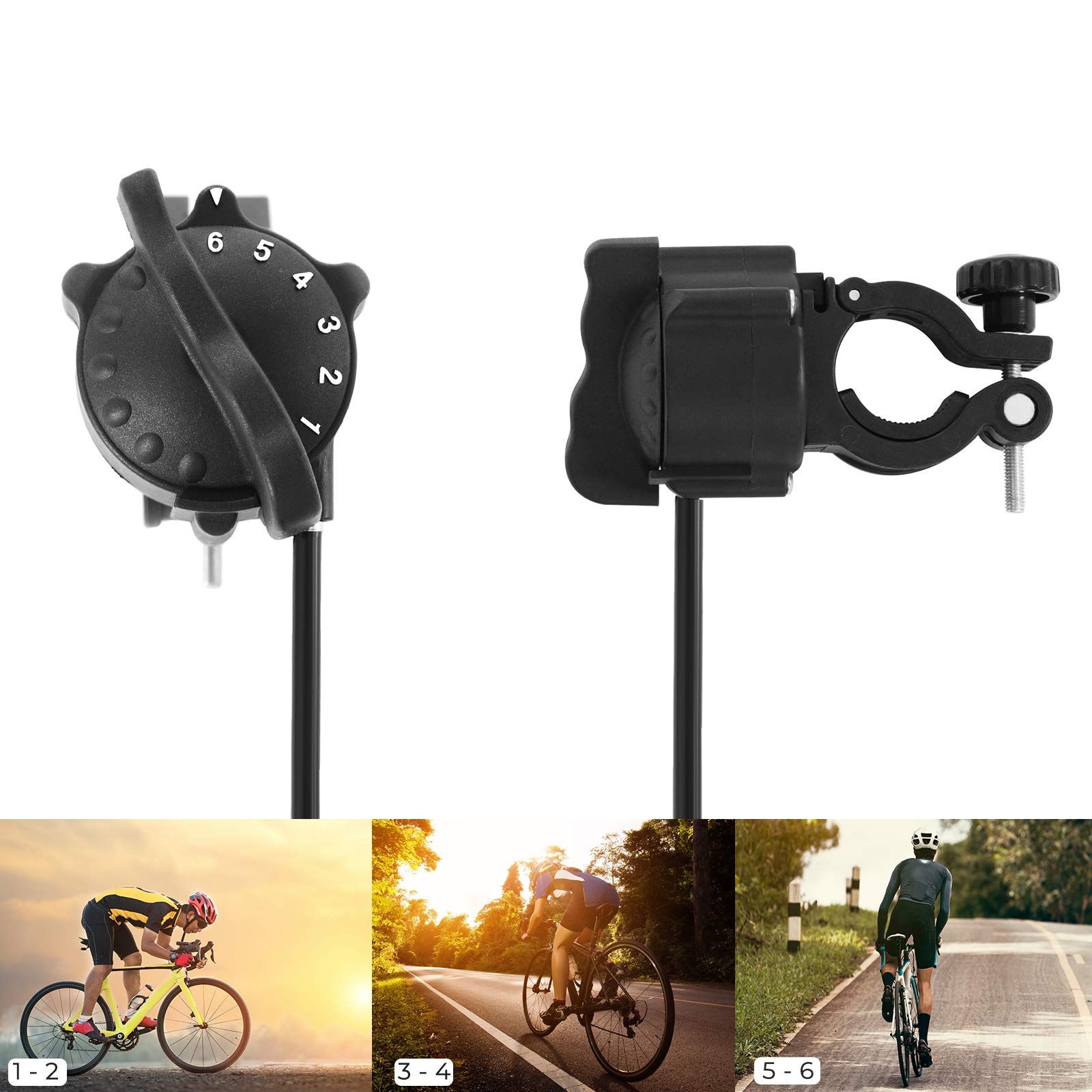Songmics SBT003B01 rullo bici magnetico nero 6 resistenze