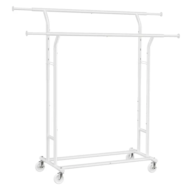 Songmics HSR012W01 stand appendiabiti bianco opaco con ruote 110 kg